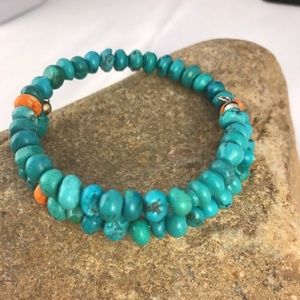 Sterling Silver Spiny Oyster Turquoise Bracelet